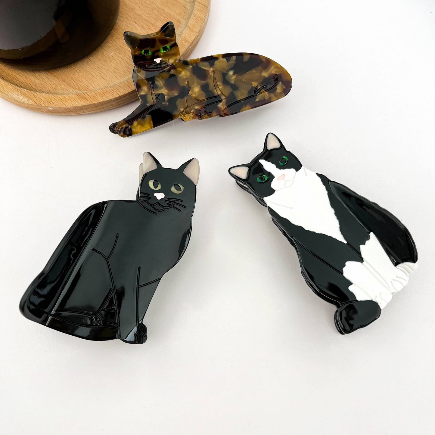 Sitting Cat Hair Claw Clip Collection, Animal Hair Clip