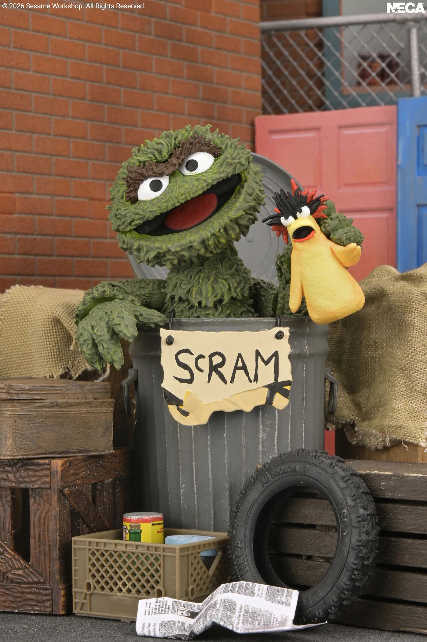 PRE-ORDER NECA Sesame Street Ultimate Oscar the Grouch 7" Action Figure