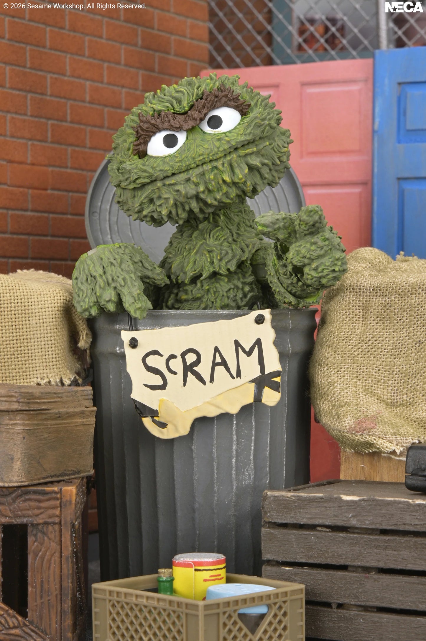 PRE-ORDER NECA Sesame Street Ultimate Oscar the Grouch 7" Action Figure