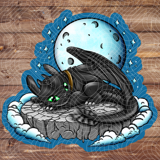 3" Sleepy Toothless Dragon Movie Vinyl Sticker