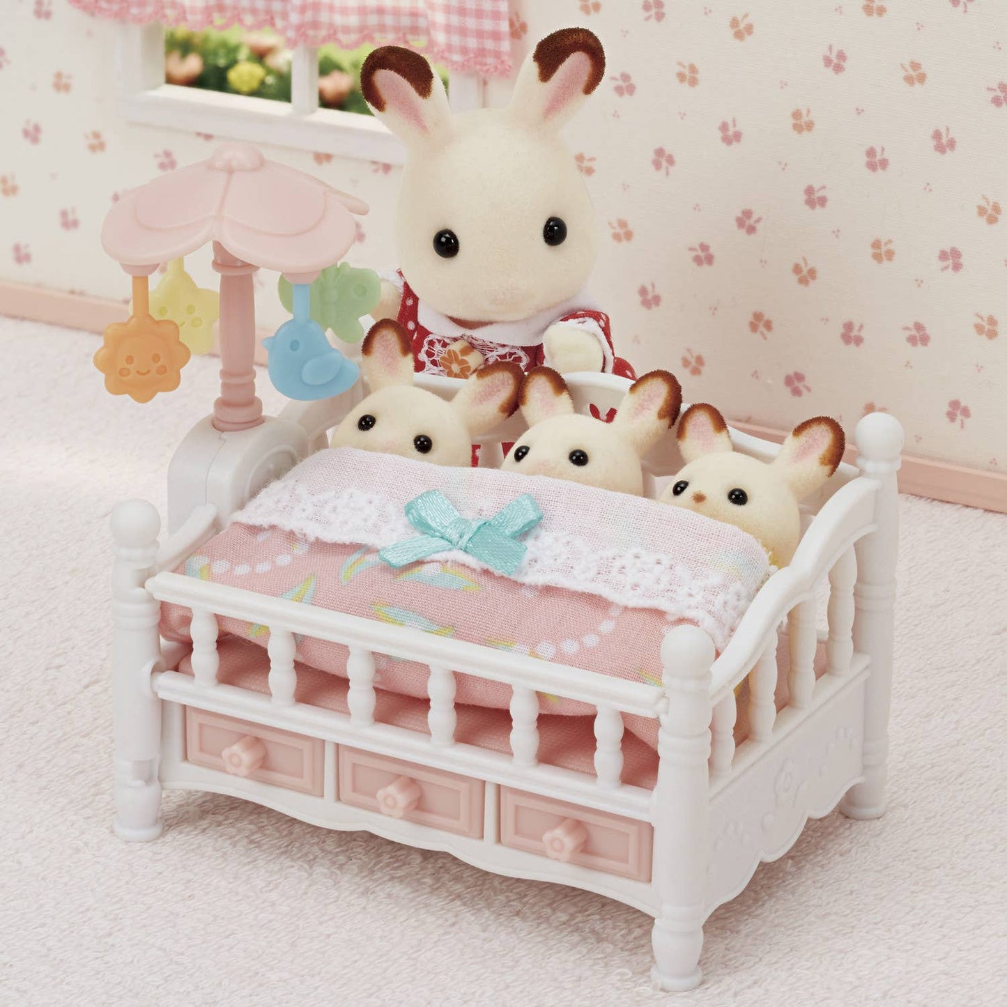 Dollhouse Furniture, Crib & Mobile Set, Collectible Toys