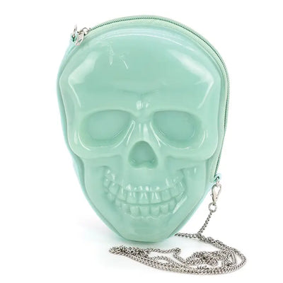 Glow in the Dark Skull Head Crossbody in Vinyl