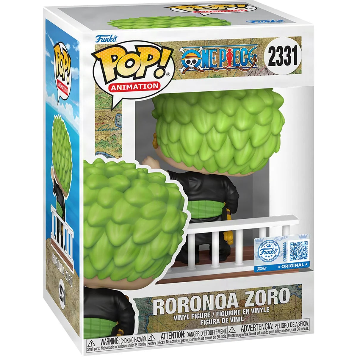 Funko Pop! One Piece Straw Hat Pirates Roronoa Zoro Vinyl Figure #2331 - Entertainment Earth Exclusive