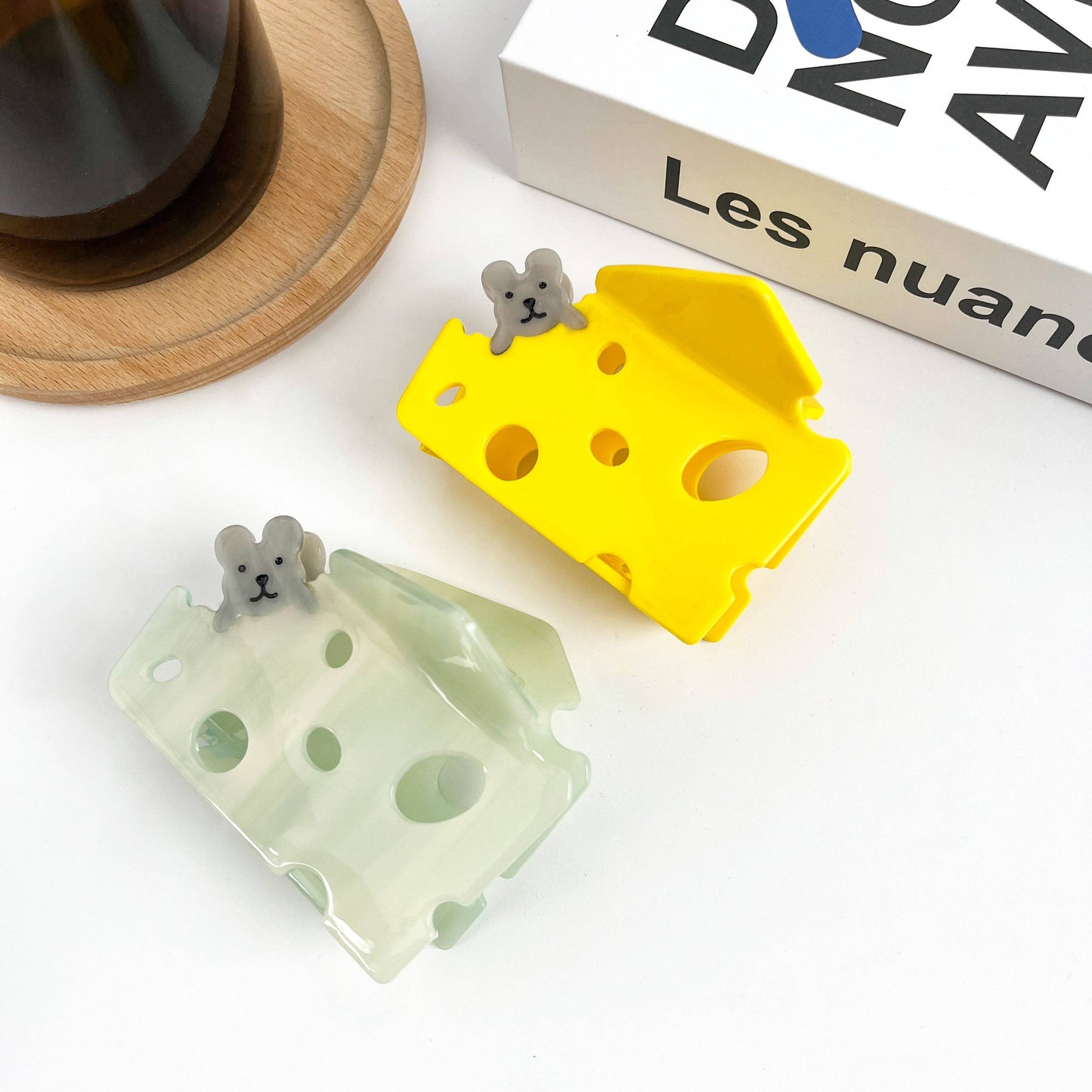 Funny Cheese Hair Clip,Acetate Claw Clip