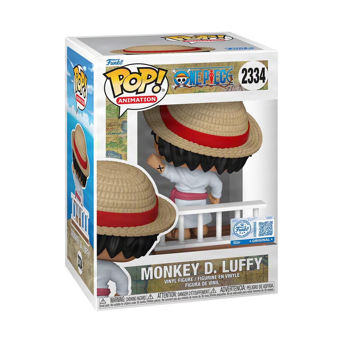 Funko Pop! One Piece Straw Hat Pirates Monkey D. Luffy Vinyl Figure Entertainment Earth Exclusive