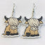 Highland Cow Earrings, Acrylic Earrings
