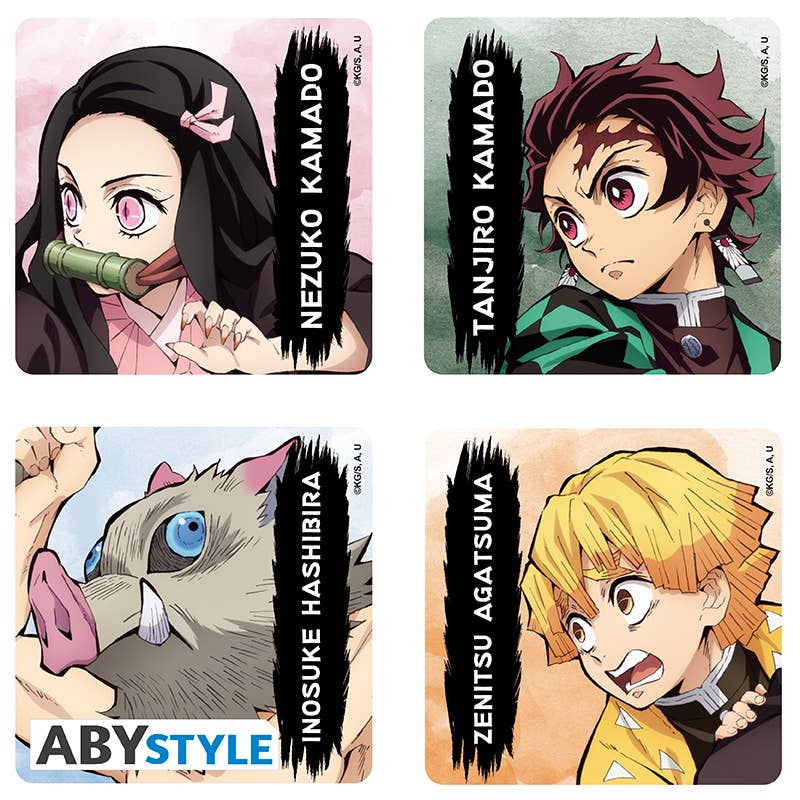 DEMON SLAYER - Set of 4 Coasters