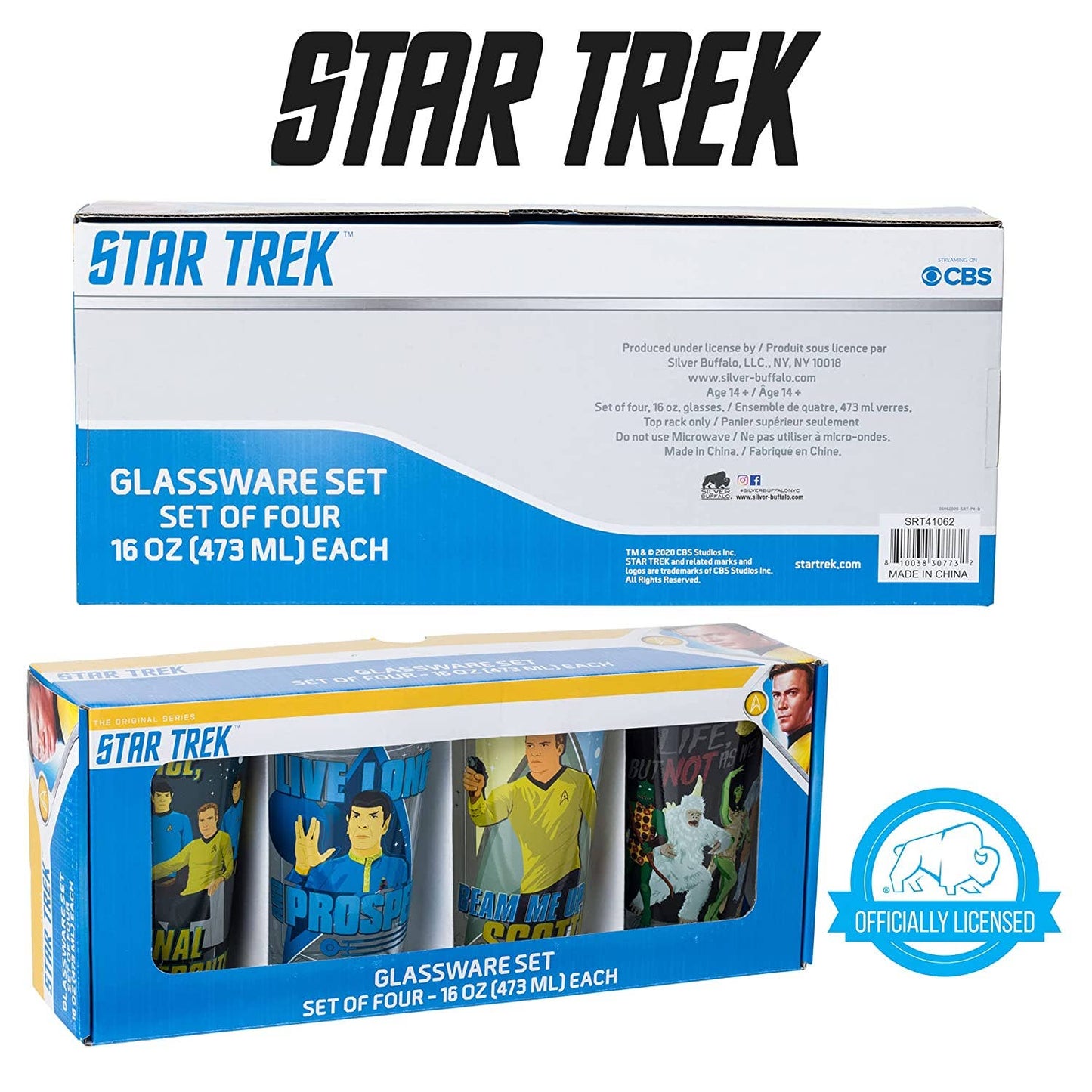 Star Trek   4pc. 16oz. Pint Glass Set