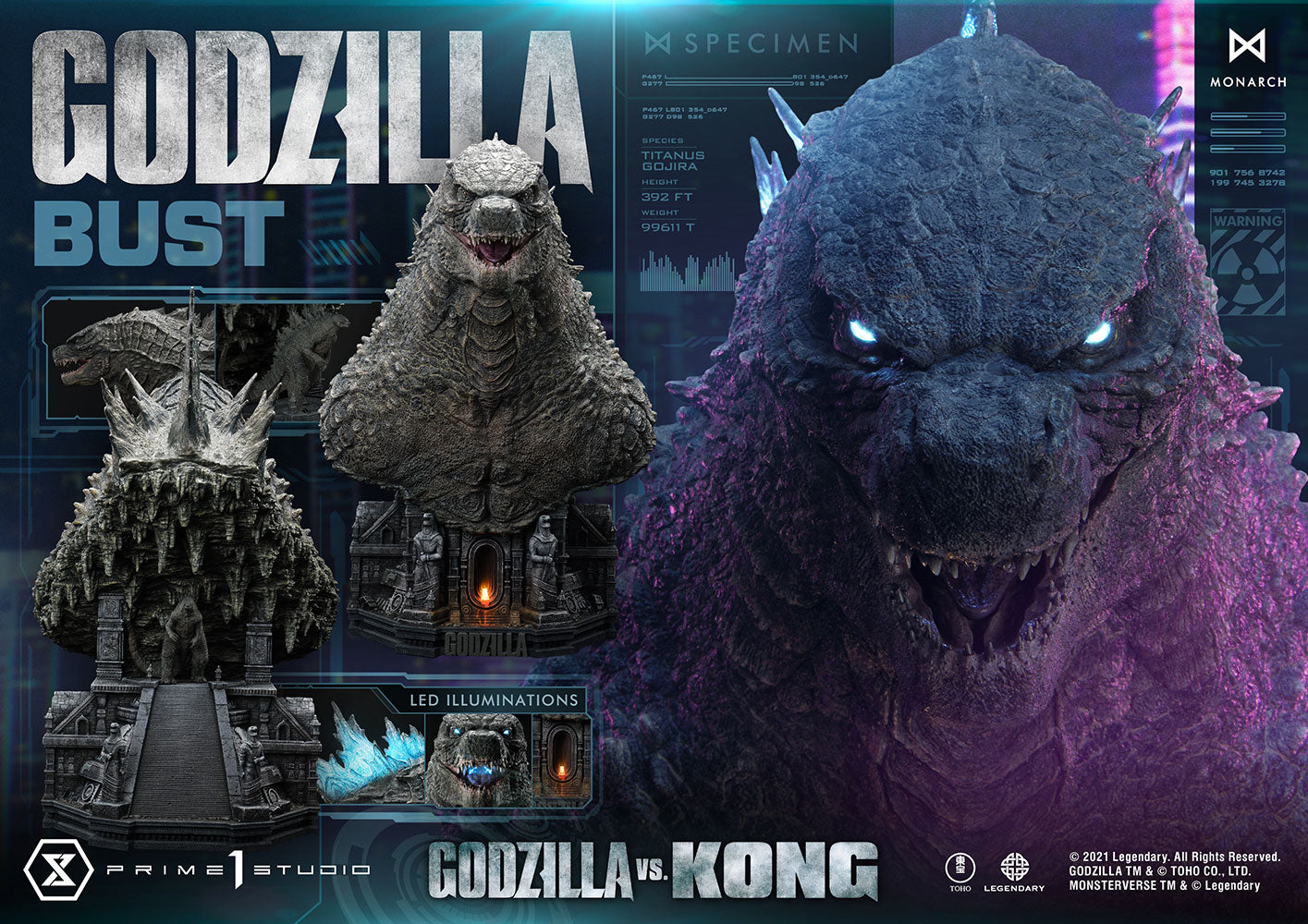 GODZILLA Bust by Prime 1 Studio