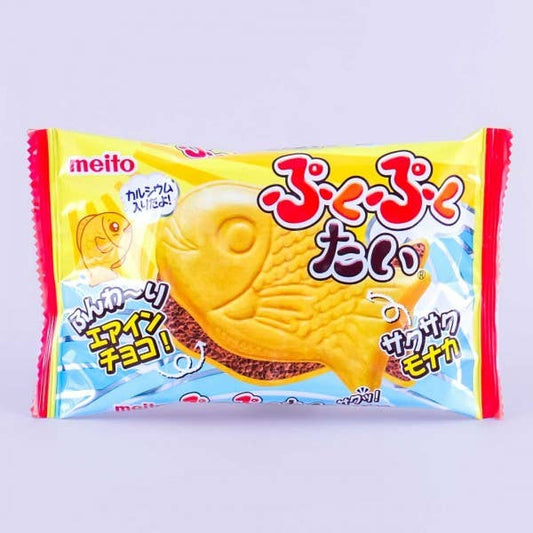 Meito Puko Puku Taiyaki Fish Aerated Chocolate BLUE
