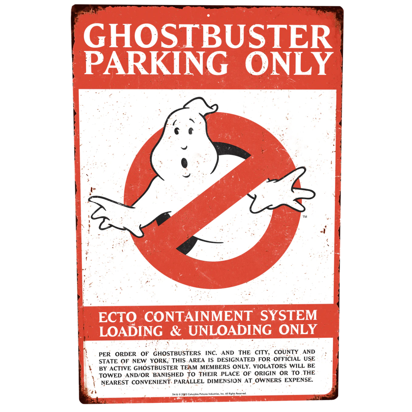 GHOSTBUSTERS - PARKING METAL SIGN