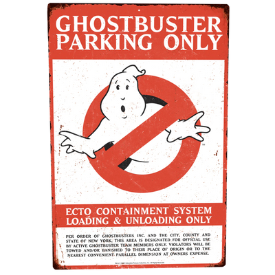 GHOSTBUSTERS - PARKING METAL SIGN