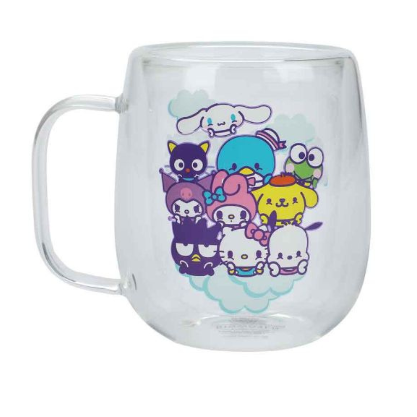 HELLO KITTY & FRIENDS 11 OZ. DOUBLE WALL GLASS MUG