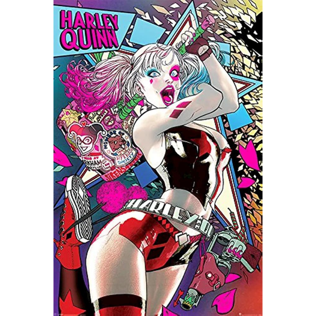 Harley Quinn Neon Poster