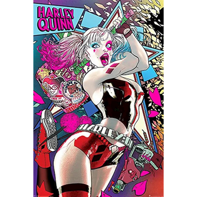 Harley Quinn Neon Poster