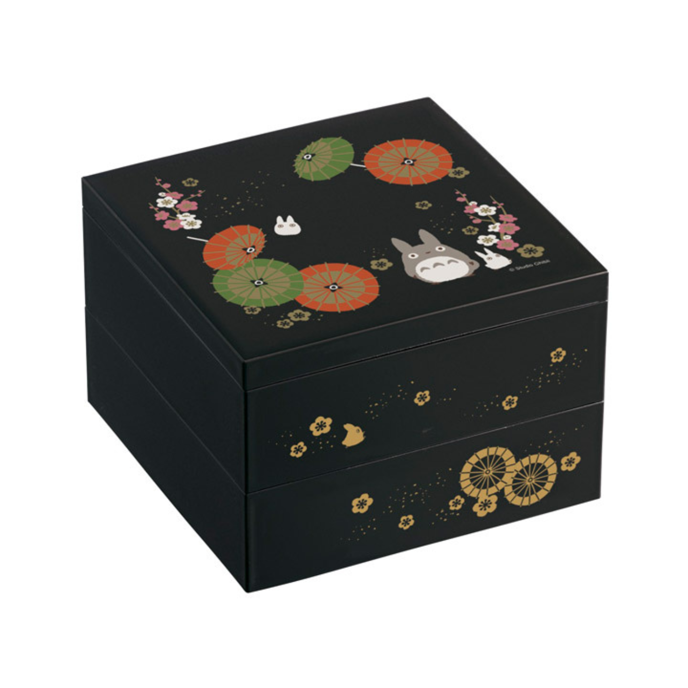 Totoro Traditional Japanese Lacquer Ware 2 Tier Bento Box "My Neighbor Totoro"