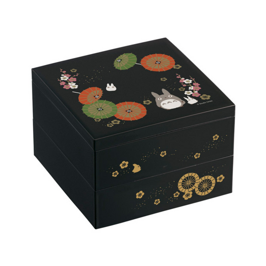 Totoro Traditional Japanese Lacquer Ware 2 Tier Bento Box "My Neighbor Totoro"