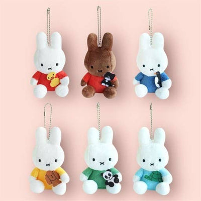 Limited Miffy Plush with lovely animal  Keychain Bag Charm