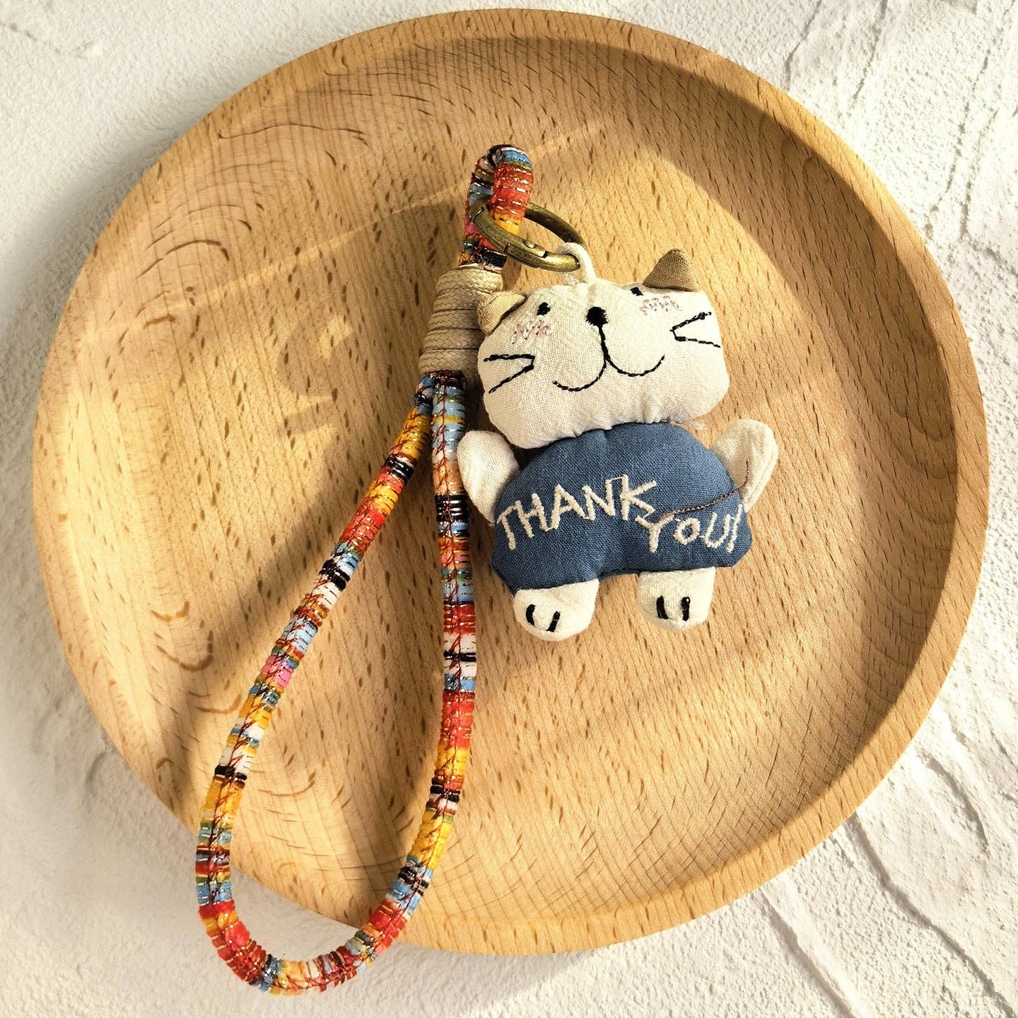 Handmade fabric cartoon keychains cute animal dolls charm