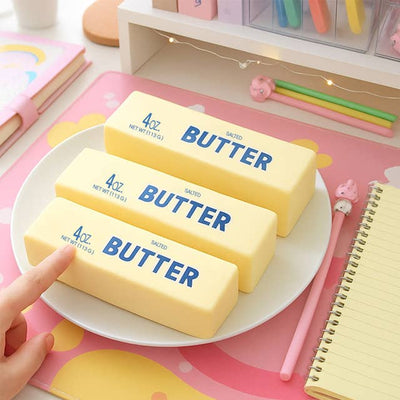 Butter Stress Ball – Soft & Slow-Rebound Squishy Toy Yellow or Pink or gold or blue