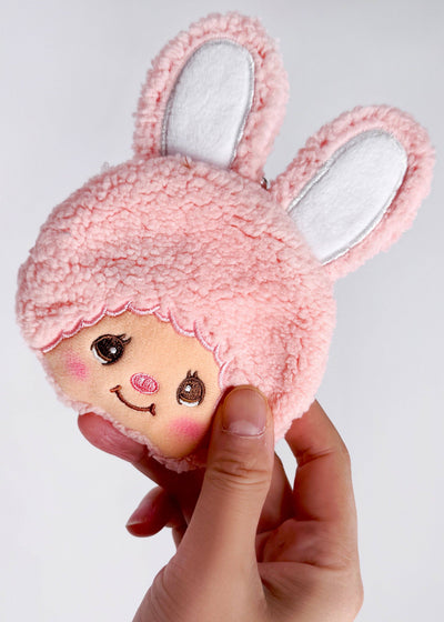Monchhichi Chimutan Bunny Face Plush Coin Bag