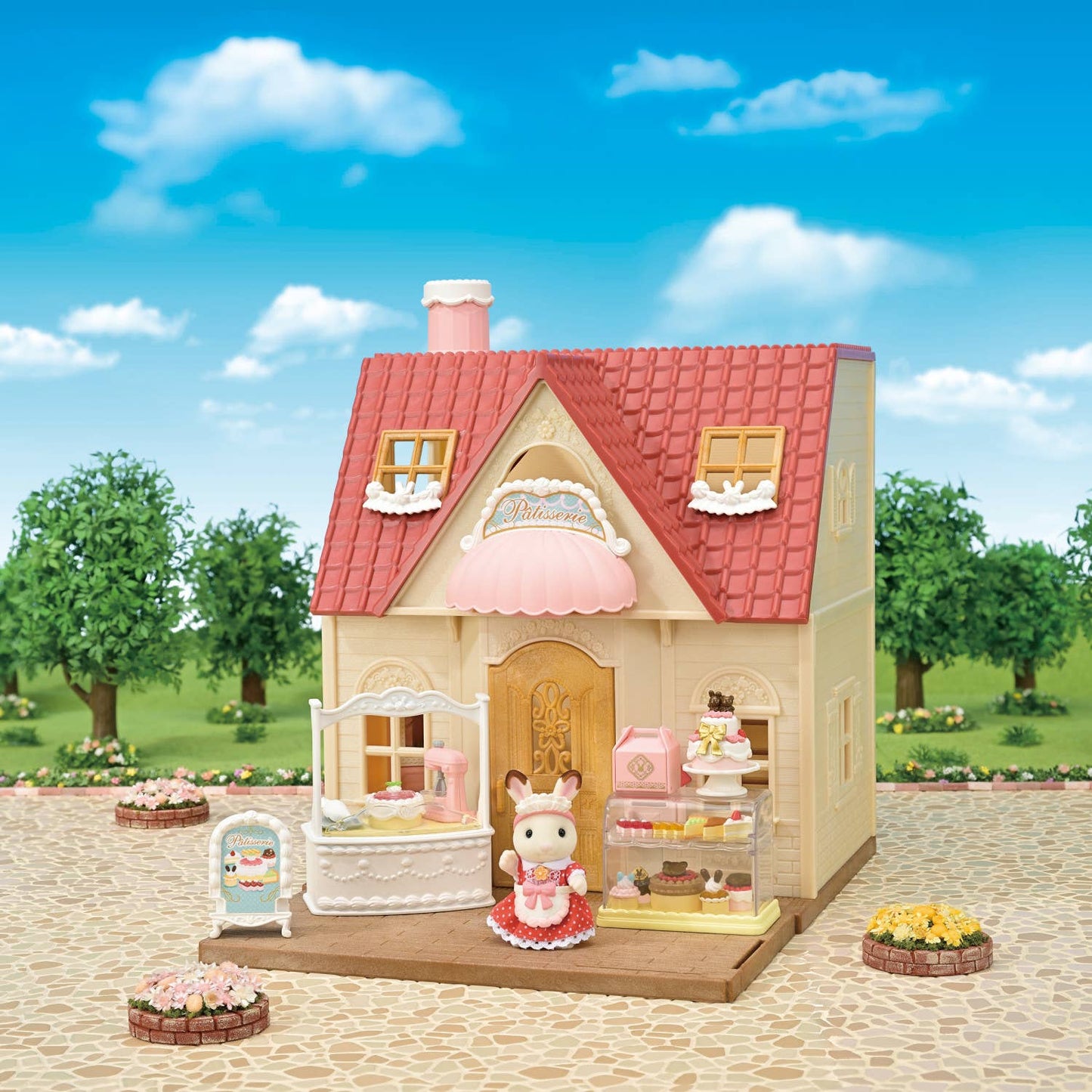 Calico Critters Village Cake Shop Starter Set, Doll Playset
