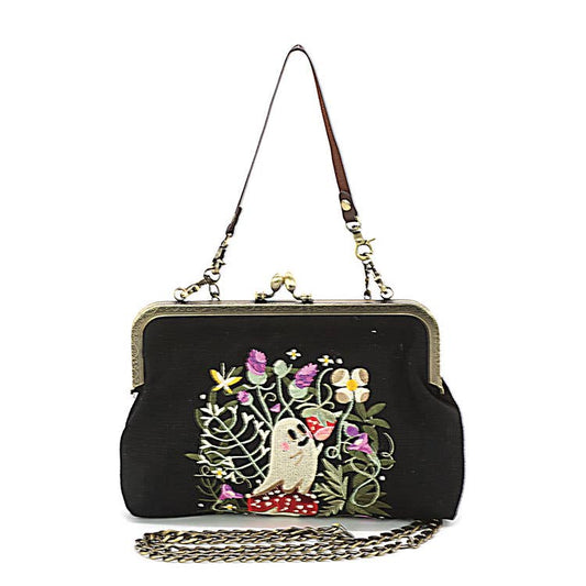 GHOST IN STRAWBERRY FIELD IN LINEN BLEND BAG