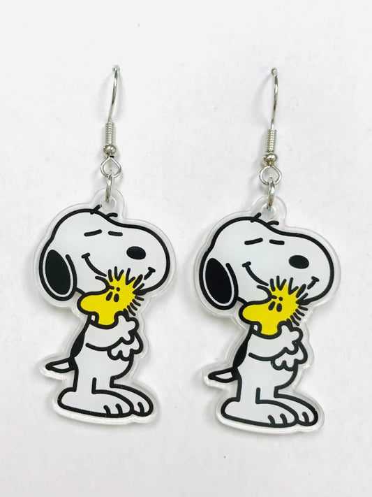 Acrylic Cute Dog Earrings Snoopy