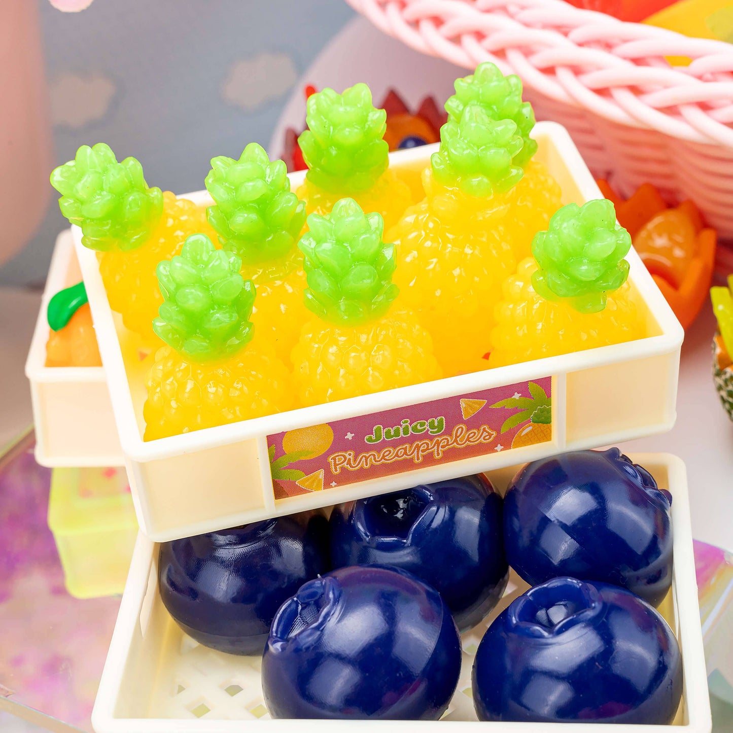 Mini Fruit Mart Taba Squishy Toy Pineapple