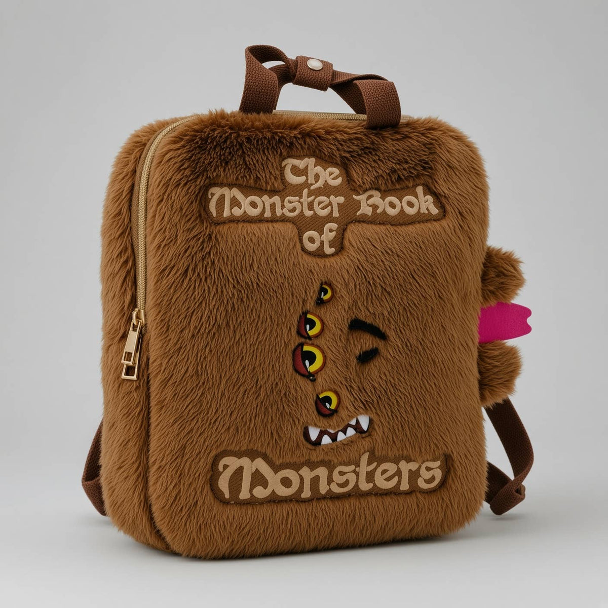 HARRY POTTER 12" BOOK OF MONSTERS PLUSH BACKPACK EMB DETAIL