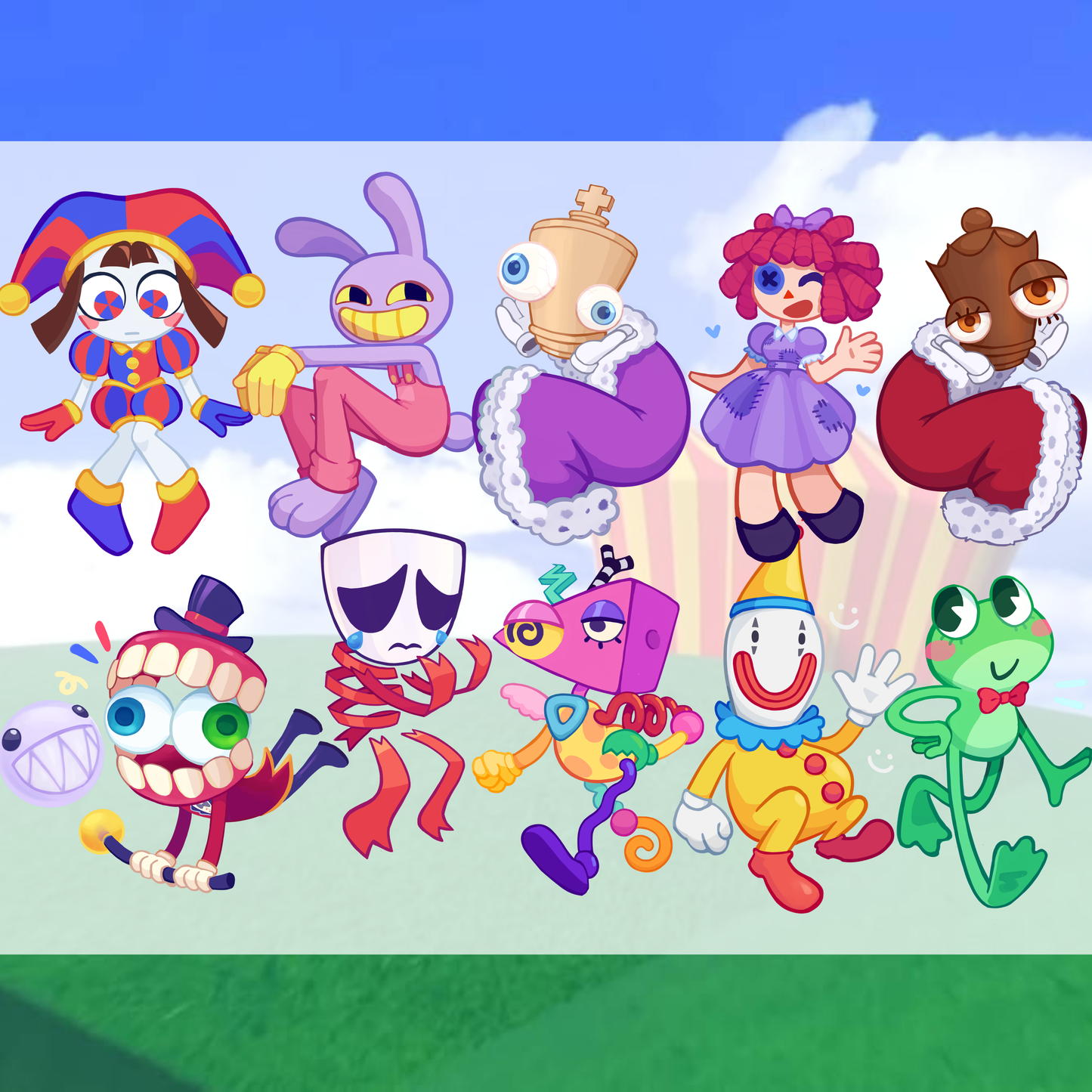 Amazing Digital Circus - TADC Acrylic Glitter Keychains