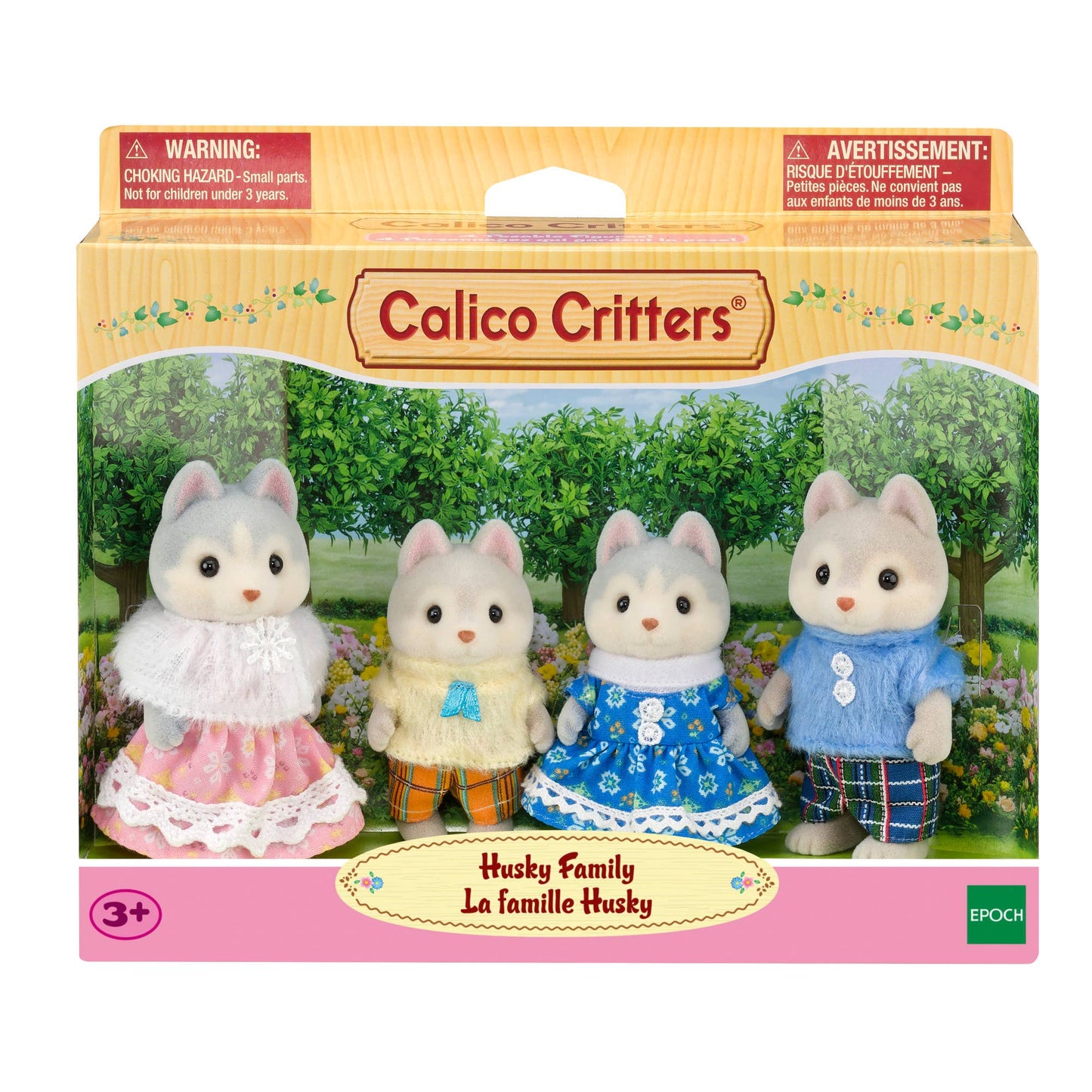 Calico Critters Husky Family, 4 Collectible Doll Figures