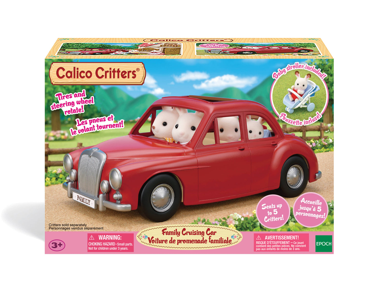 Calico Critters Family Cruising Car, Toy Vehicle for Dolls