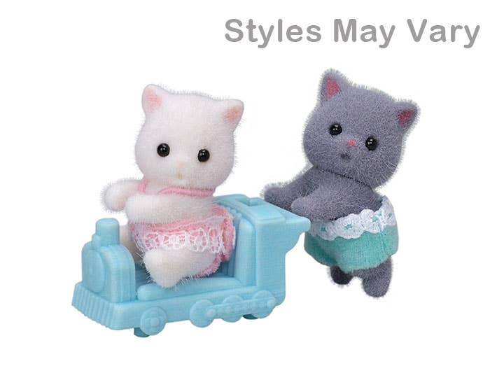 Calico Critters Persian Cat Twins,2 Collectible Doll Figures