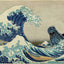 Godzilla vs the Great Wave Hokusai Art Poster Size 24X36