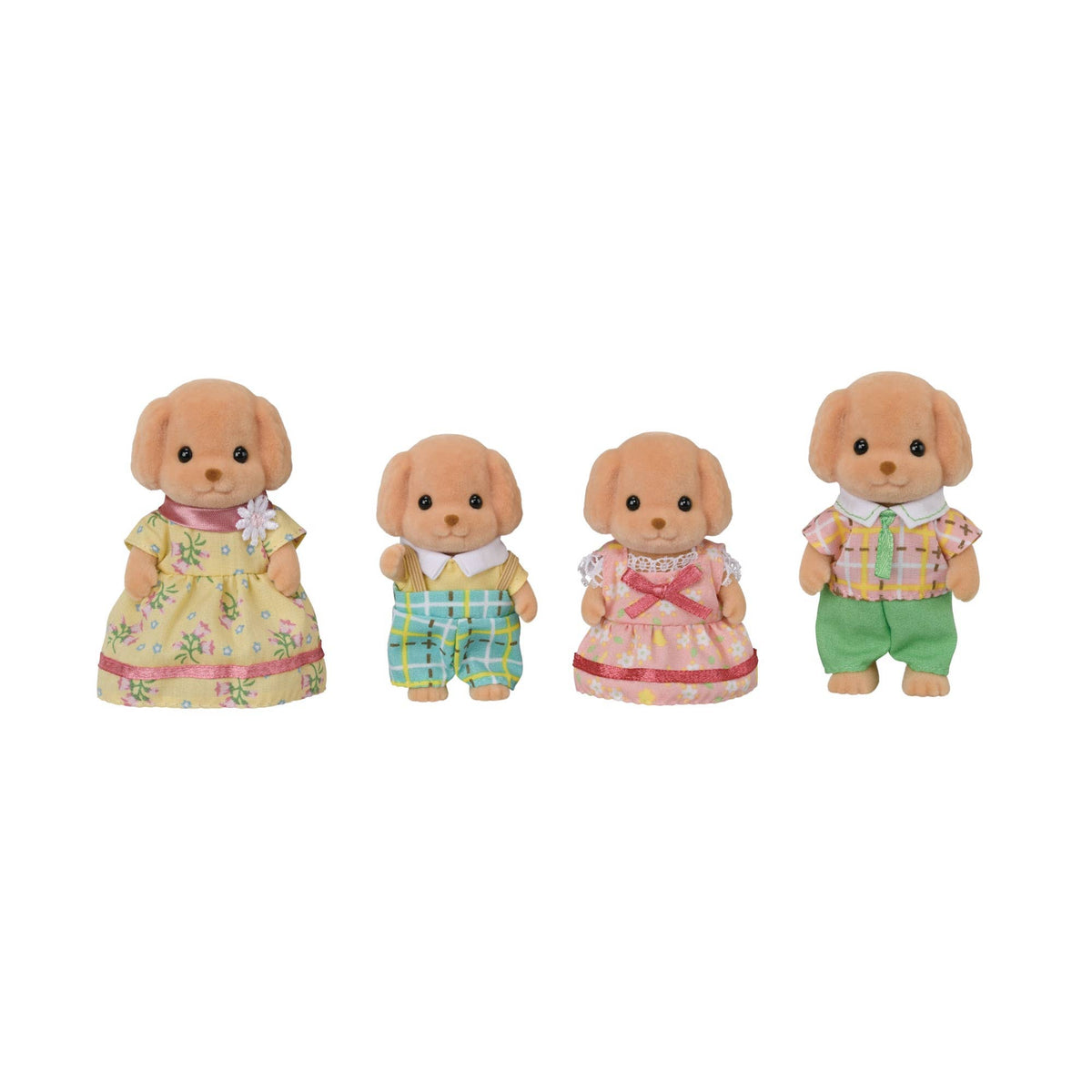 Calico Critters Toy Poodle Family, 4 Doll Figures