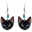 Acrylic Cat Face Pet Dangle Earrings