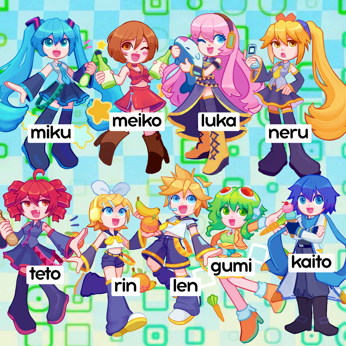 Vocaloid Acrylic Keychains