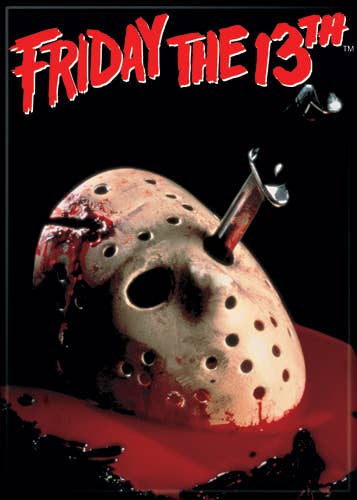 Friday The 13th Mask with Blood Magnet 2.5" x 3.5"