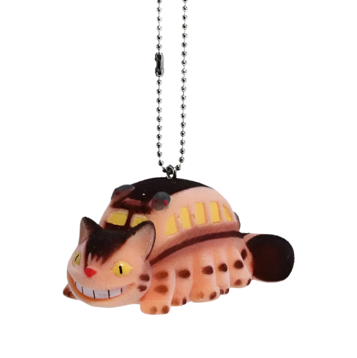 My Neighbor Totoro - Catbus Flocked Charm Keychain