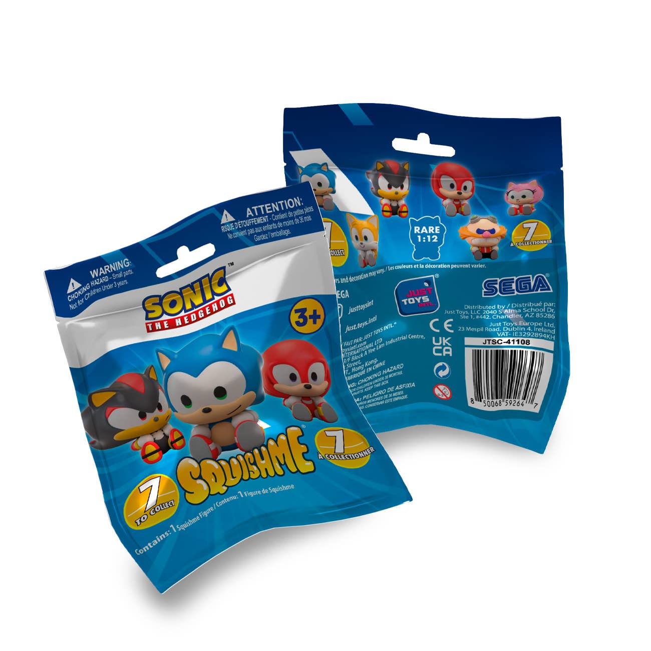 Sonic 3.5" SquishMe Scented Figure Mystery Packs in Display