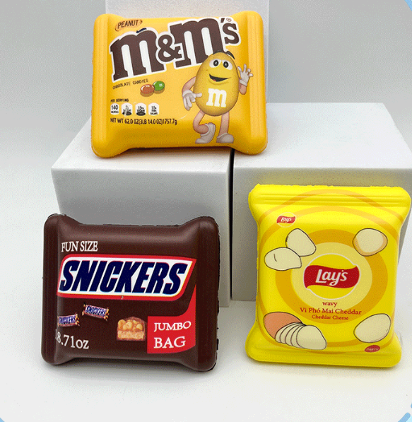 Super Soft PU Realistic Snack Bag Squeeze Toy-random color
