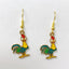 Acrylic Hen Wearing Boots Earrings