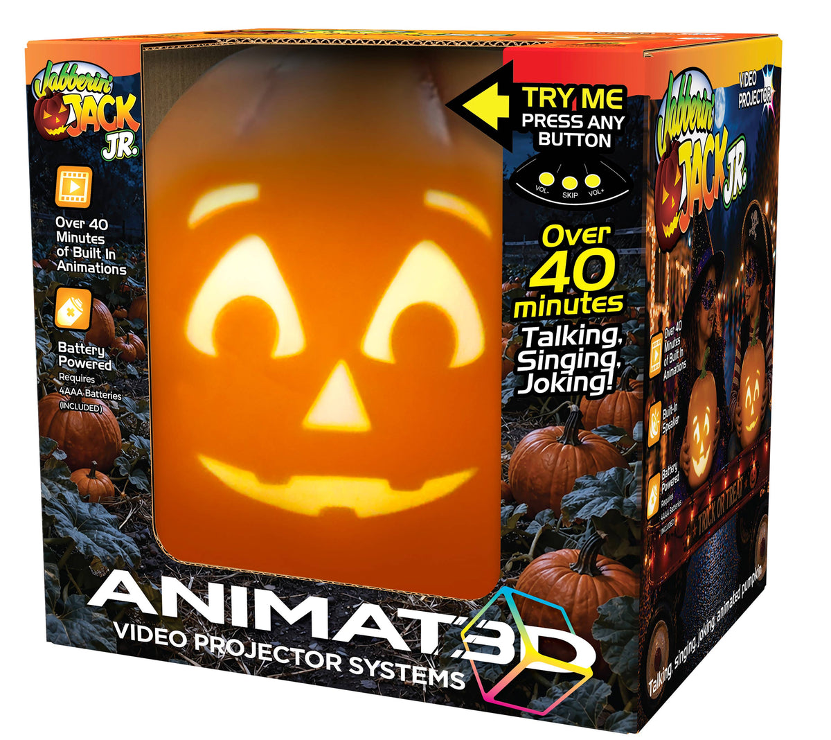 ANIMAT3D Jabberin' Jack Jr Animated Pumpkin