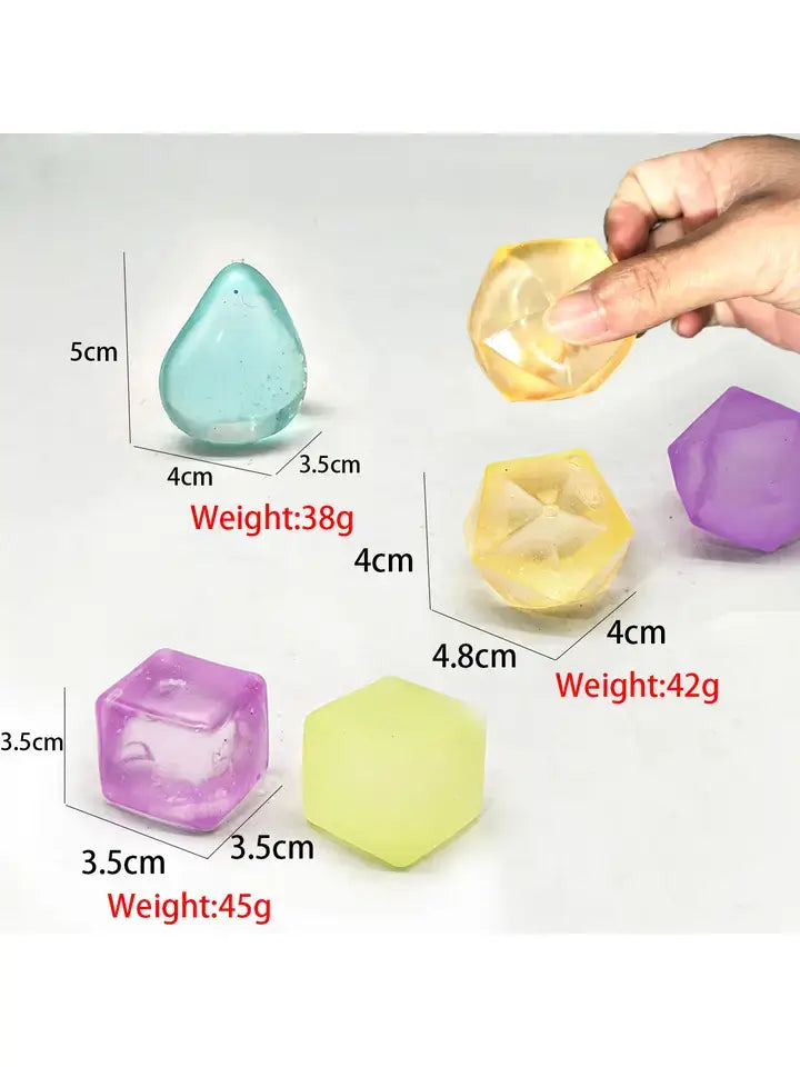 Maltose Stress Relief Ball, diamond, drop glitter squishy toy-random color