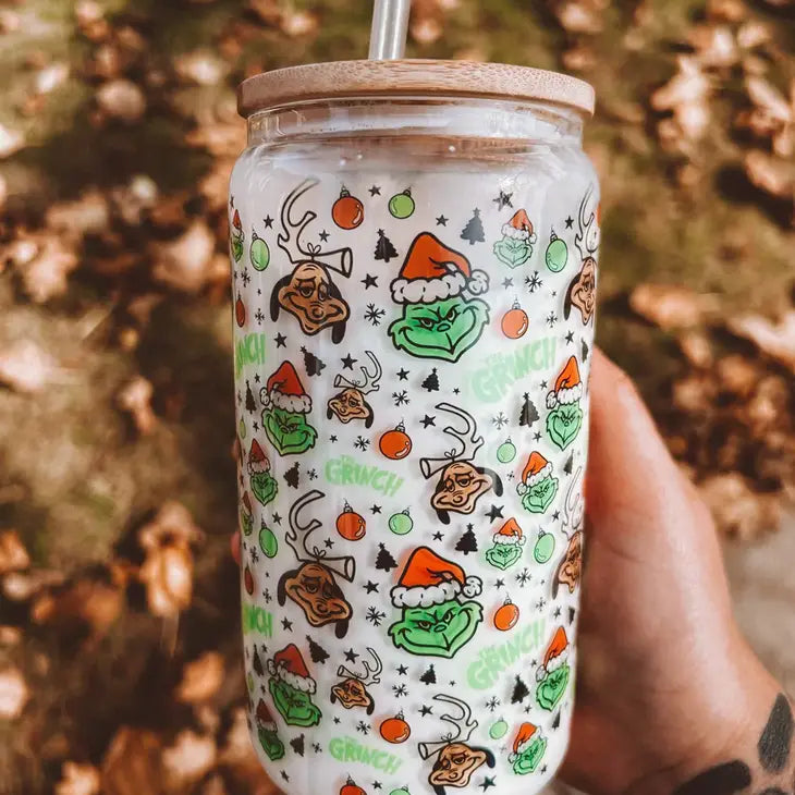 Grinch Glass Tumbler