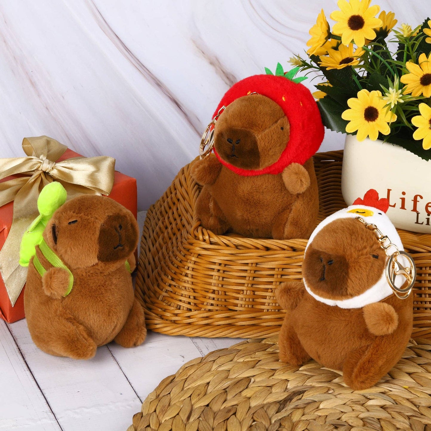 Capybara Plush Keychain