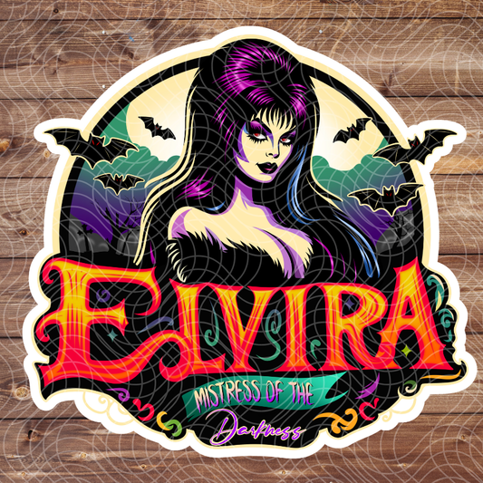 3" Elvira Horror Halloween Spooky Mistress Vinyl Sticker