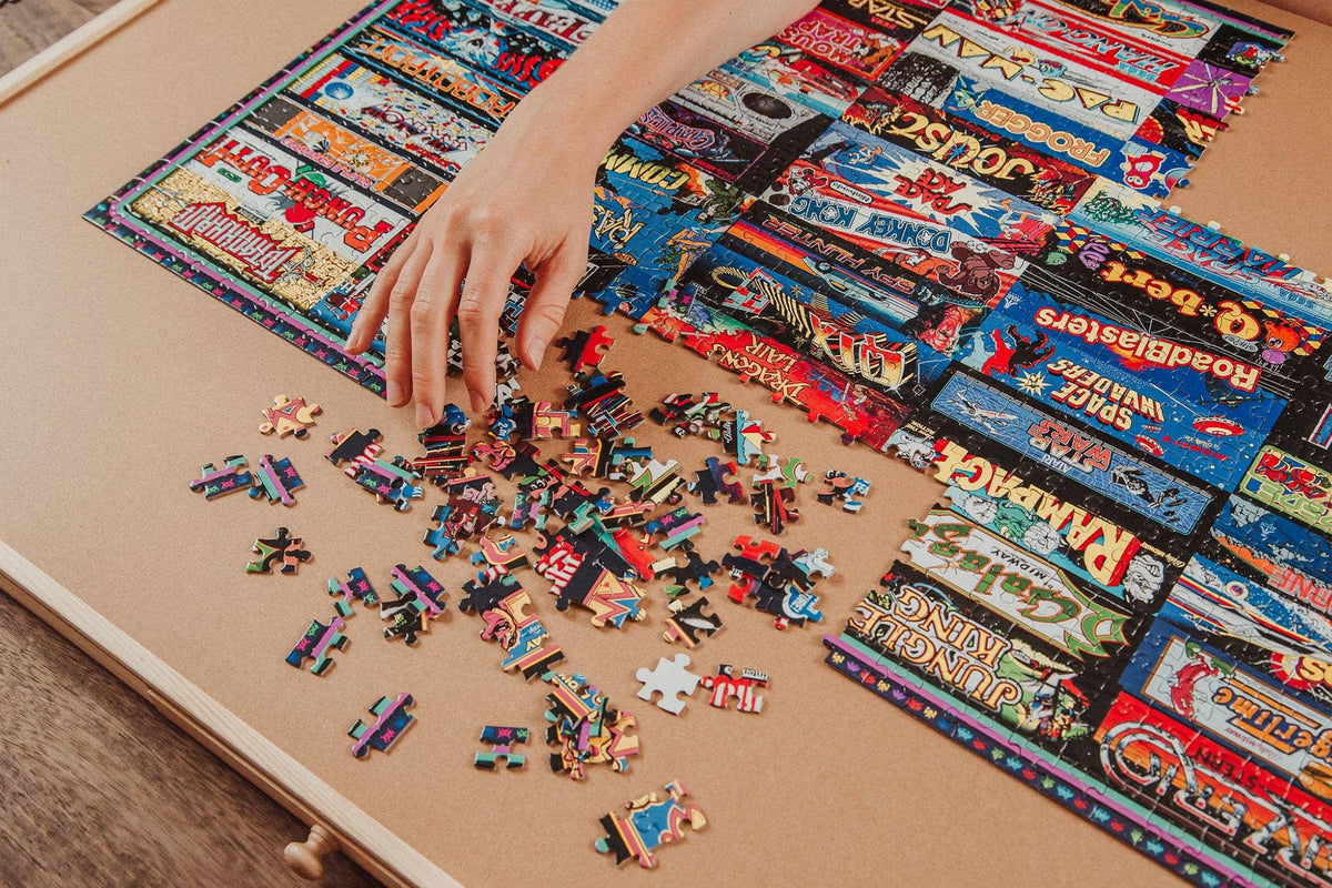 Retro Arcade Game Collage 1000 Piece Jigsaw Puzzle