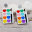 Valentine's Day Heart Paint Plate Brush Earrings